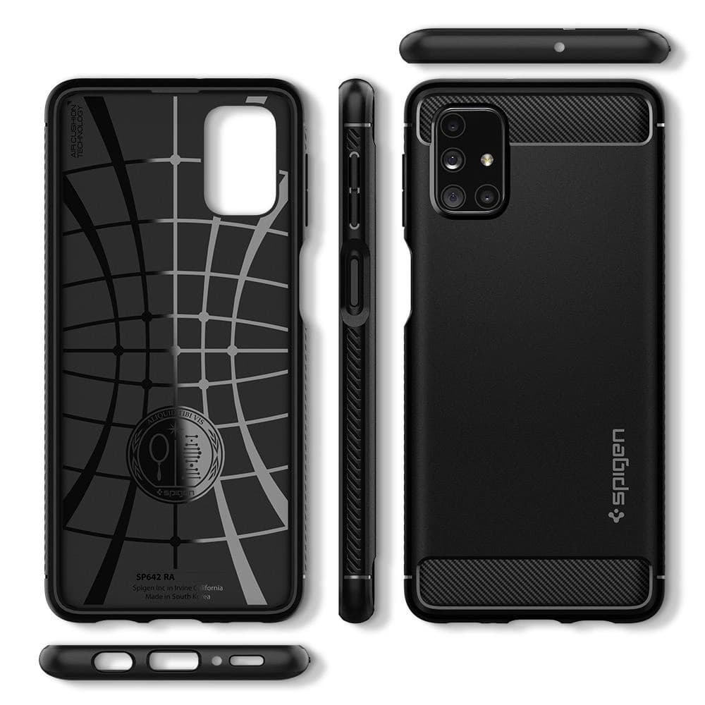 Etui Spigen Rugged Armor Samsung Galaxy M31s Matná Černá - 3