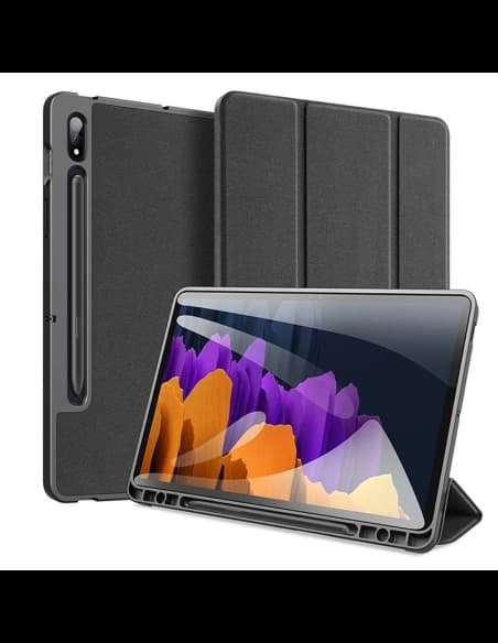 DuxDucis Samsung Tasche Domo Galaxy Tab S7+ Plus/S8 + Plus 12.4 Schwarz