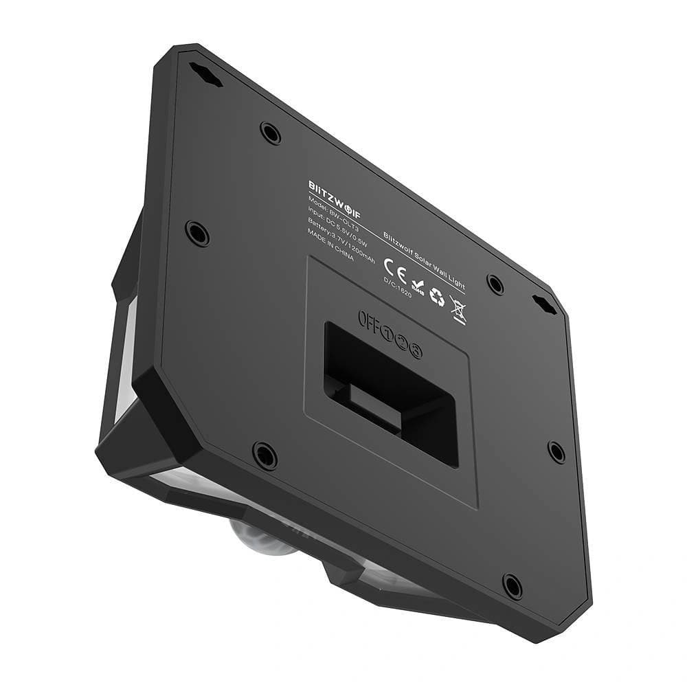 External Blitzwolf LED solar lamp BW-OLT3 with dusk and motion sensor, 1200mAh (2 pcs) - 4