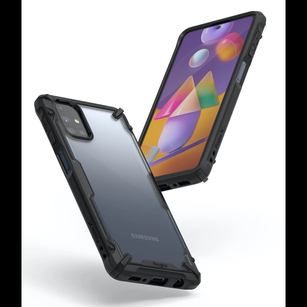 Etui Ringke Fusion-X Samsung Galaxy M31s Camo (Moro) Negru - 3