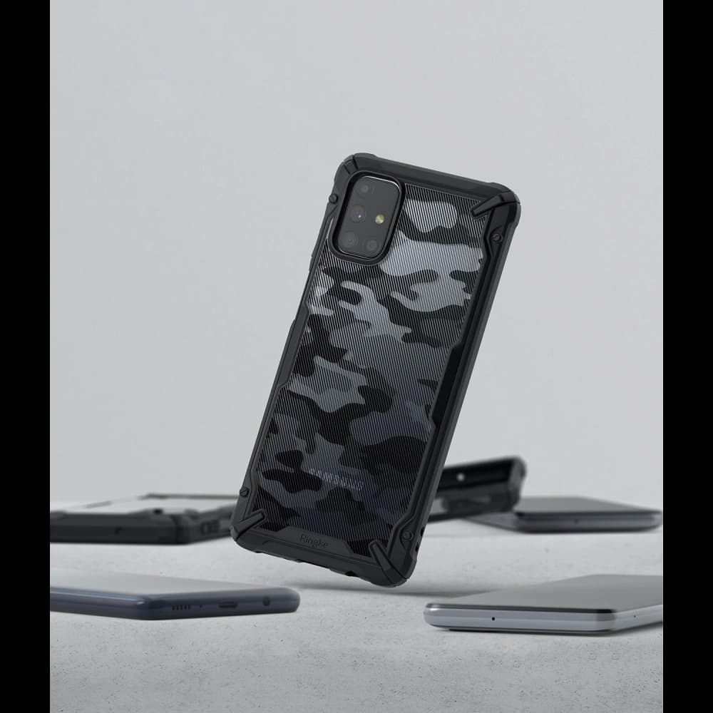 Etui Ringke Fusion-X Samsung Galaxy M31s Camo (Moro) Negru - 5