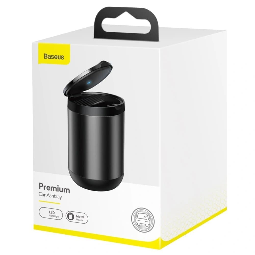 Baseus Auto-Aschenbecher Auto-Aschenbecher mit LED-Licht (schwarz) - 7