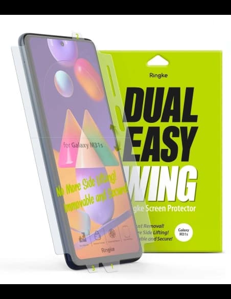 Folie hydrogelové Ringke Dual Easy Wing Full Cover Samsung Galaxy M31s [2 PACK]