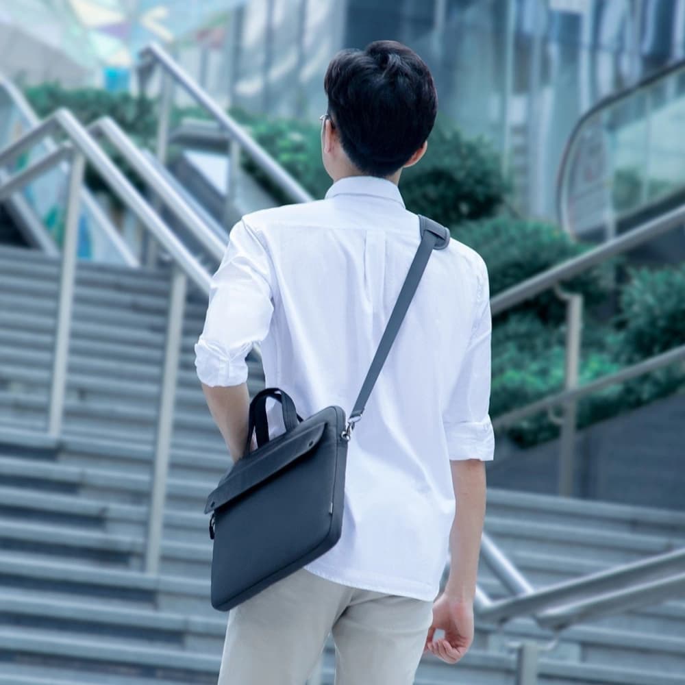 Torba pe umăr Baseus Basics pentru laptop de până la 16 inci (grafit) - 9