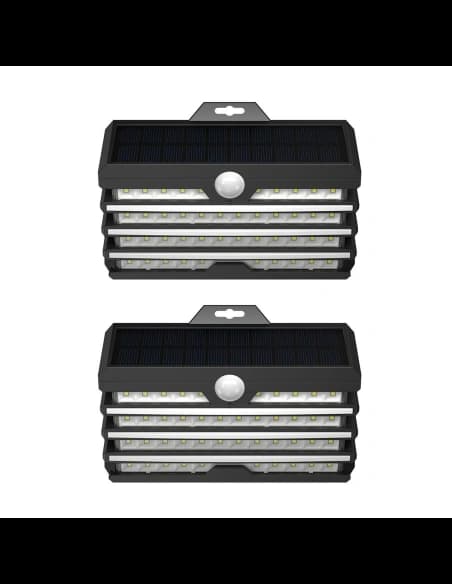 External solar LED Baseus lamp with motion detector - 2pcs (black)