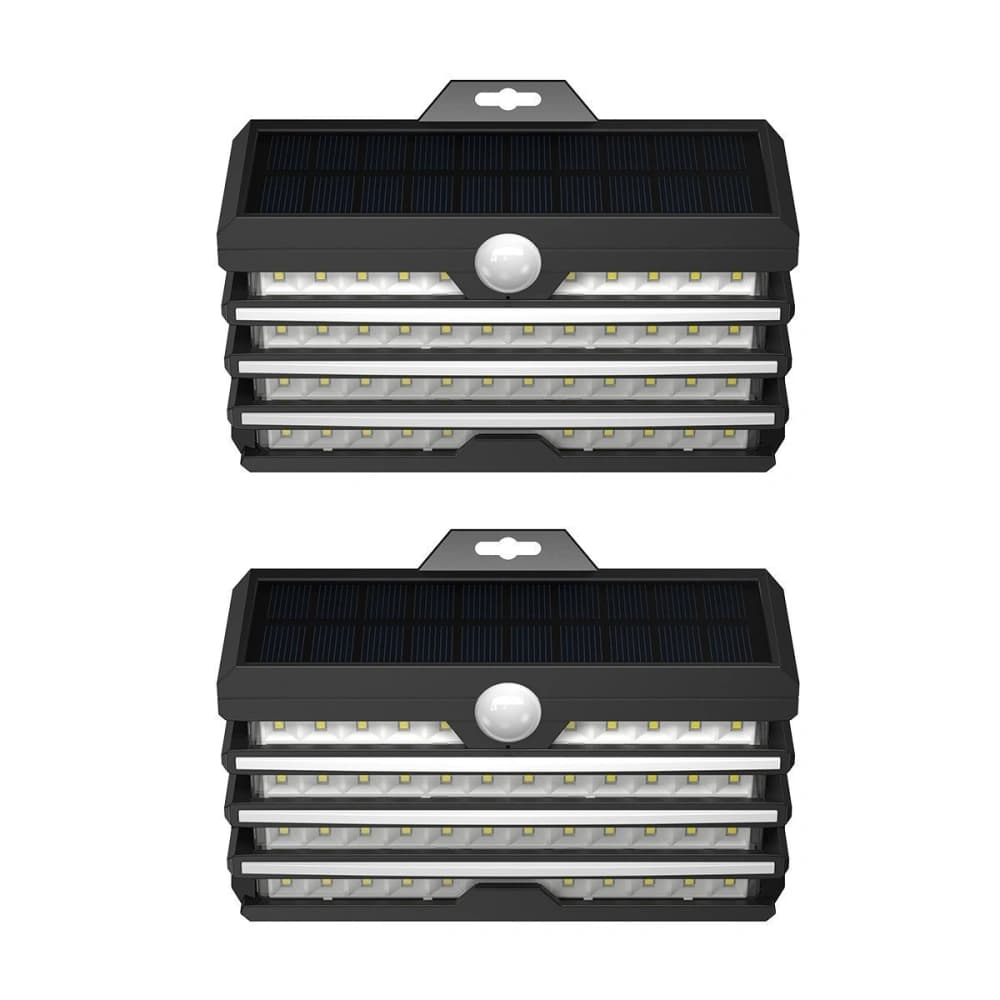 External solar LED Baseus lamp with motion detector - 2pcs (black) - 1