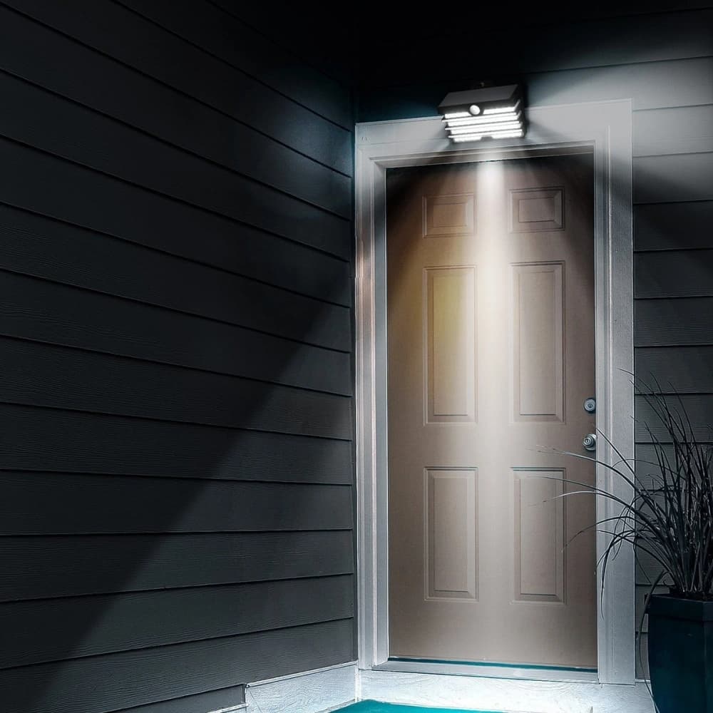 External solar LED Baseus lamp with motion detector - 2pcs (black) - 10