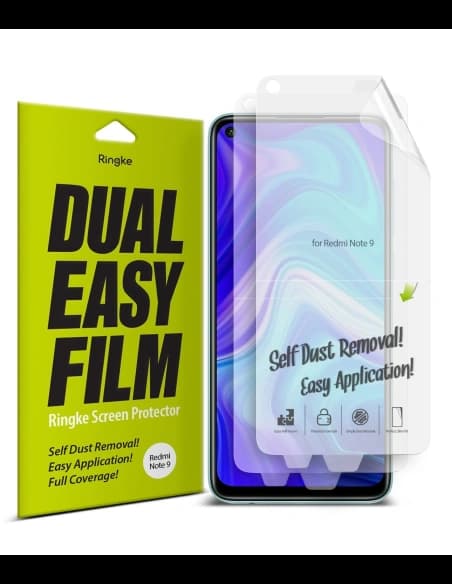Folia hydrogel Ringke Dual Easy Full Cover Redmi Note 9 Case Friendly