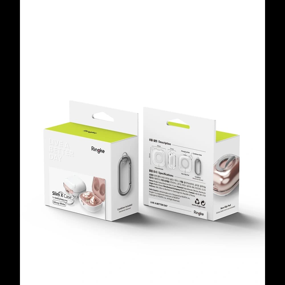 Ringke Slim-X Samsung Galaxy Buds 2/2 Pro/Live/Pro Glossy White - 11