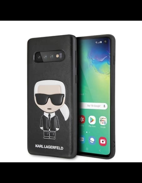 Etui Karl Lagerfeld KLHCS10IKPUBK Samsung Galaxy S10 hardcase černý/black Iconic Karl Embossed