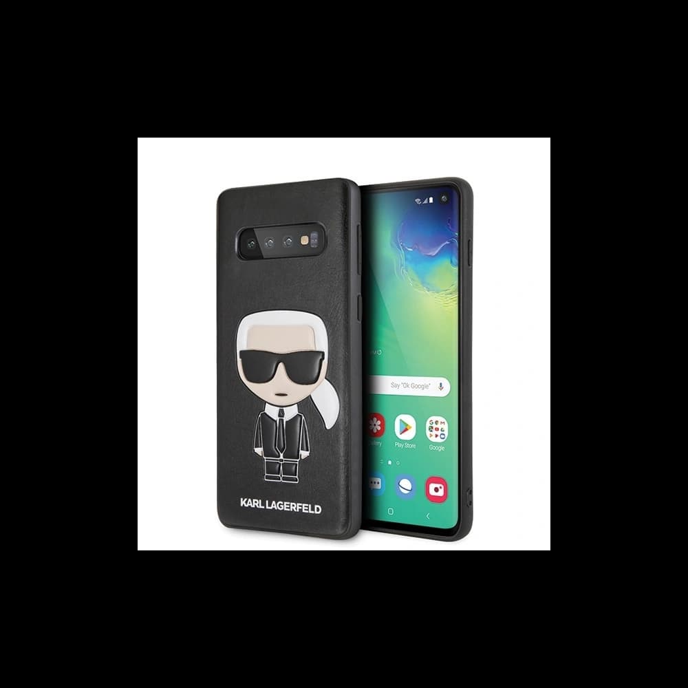 Karl Lagerfeld KLHCS10IKPUBK Samsung Galaxy S10 hardcase black Iconic Karl Embossed - 1