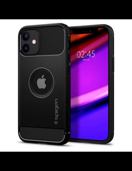 Etui Spigen Rugged Armor Apple iPhone 12 mini Negru Mat