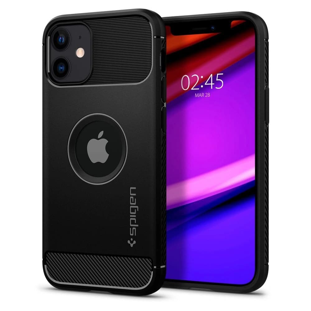 Etui Spigen Rugged Armor Apple iPhone 12 mini Matně černé - 1