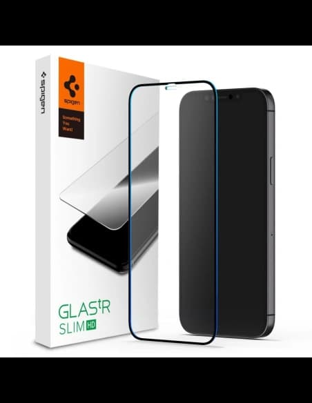 Spigen Apple Gehärtetes Glas GLAS.tR Slim iPhone 12 Pro Max Schwarz