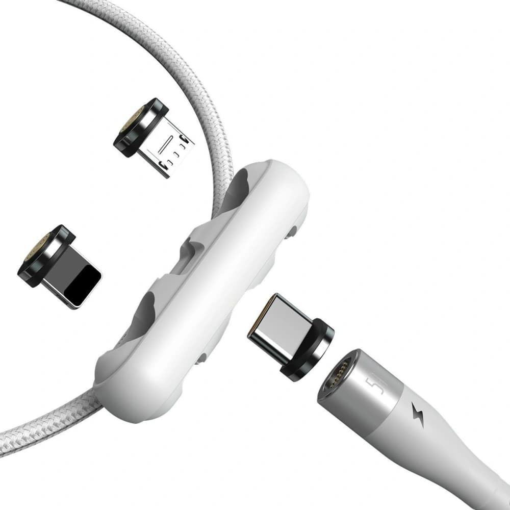 Baseus USB-Kabel Fast 4in1 USB zu USB-C / Lightning / Micro 5A 1m (weiß) - 2