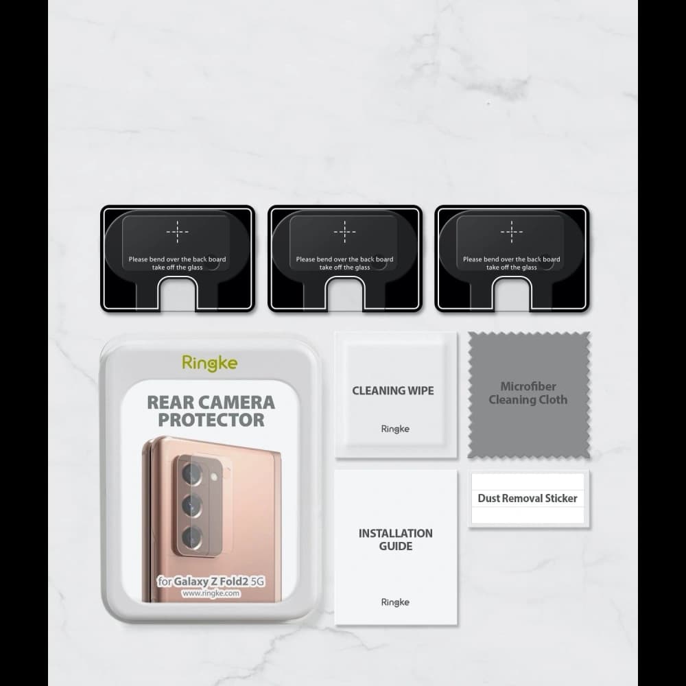 Ringke Camera Glass Samsung Galaxy Z Fold 2 [3 PACK] - 12