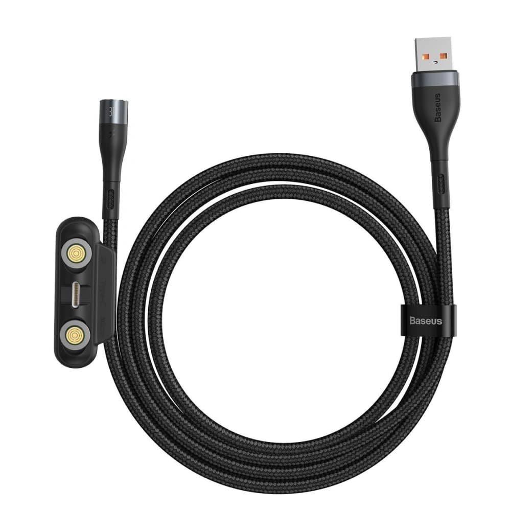 Baseus USB-Kabel Fast 4in1 USB zu USB-C / Lightning / Micro 3A 1m (grau + schwarz) - 4