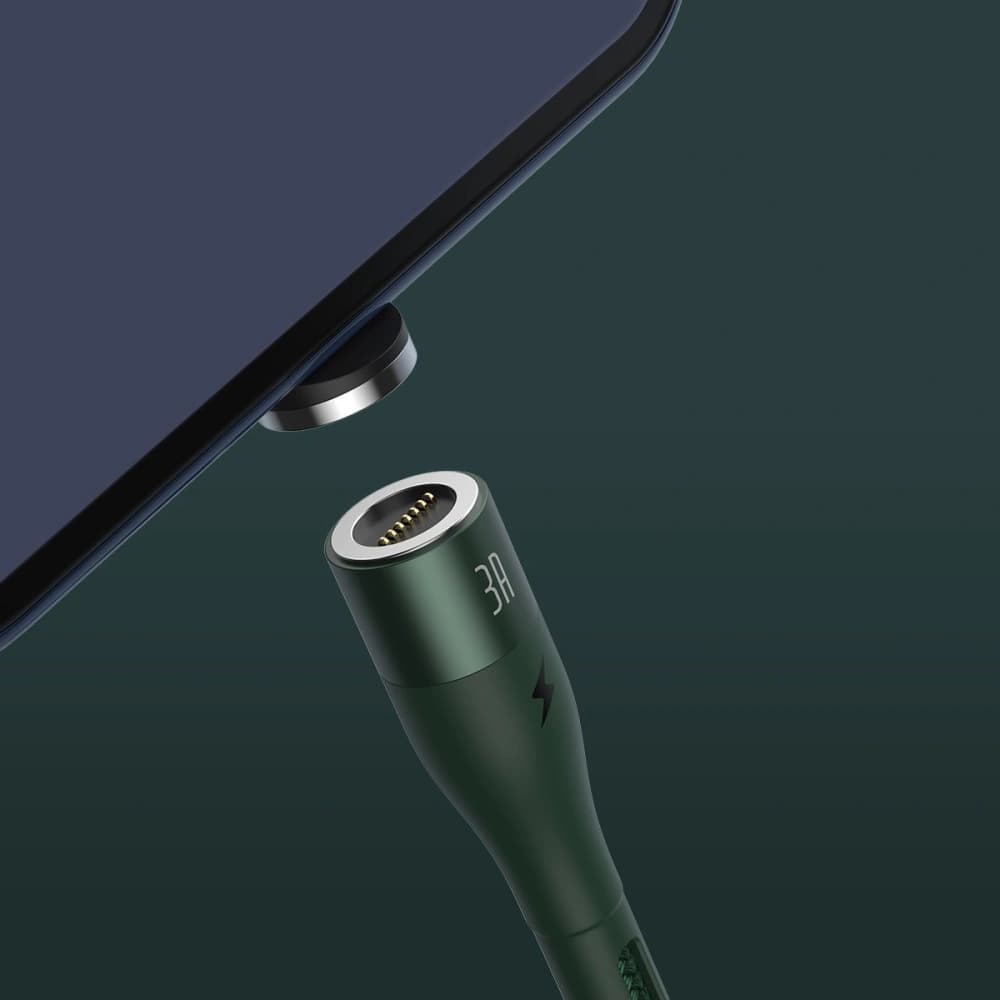 USB - Micro USB mágneses kábel Baseus Zinc 2.1A 1m (zöld) - 9