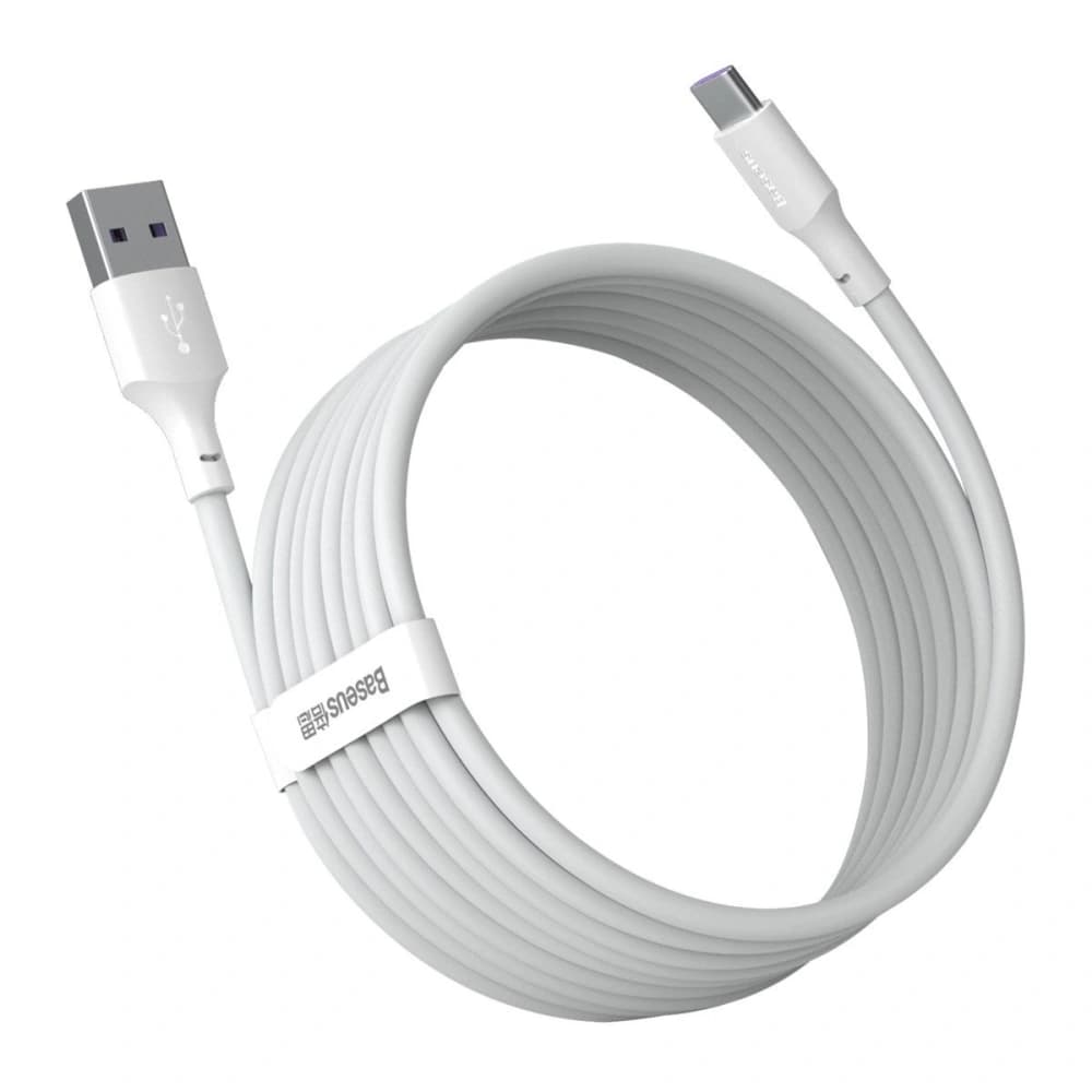 Baseus 1.5m USB-C-Kabel Simple Wisdom, 40W, 5A, (weiß) 2 Stk. - 6