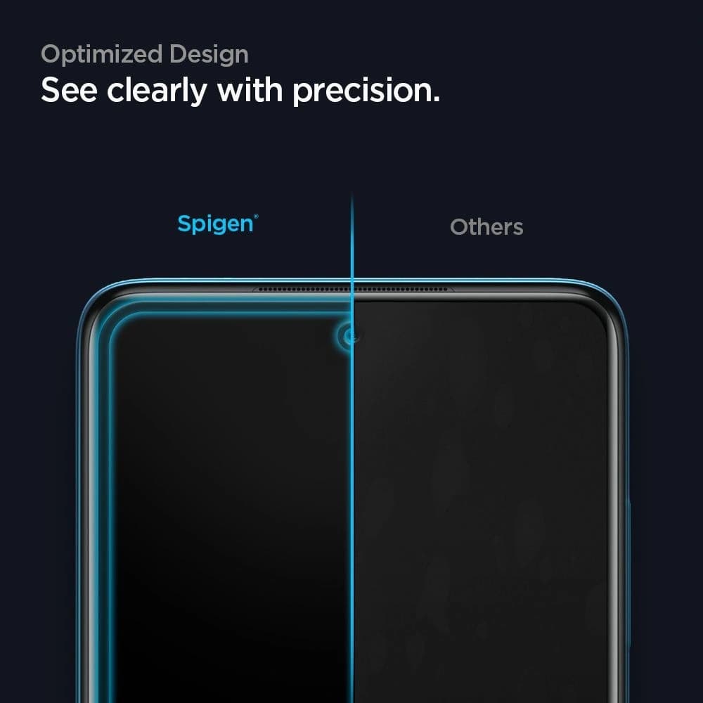Spigen Gehärtetes Glas GLAS.tR Slim Pocophone X3/Pro/NFC Schwarz - 5