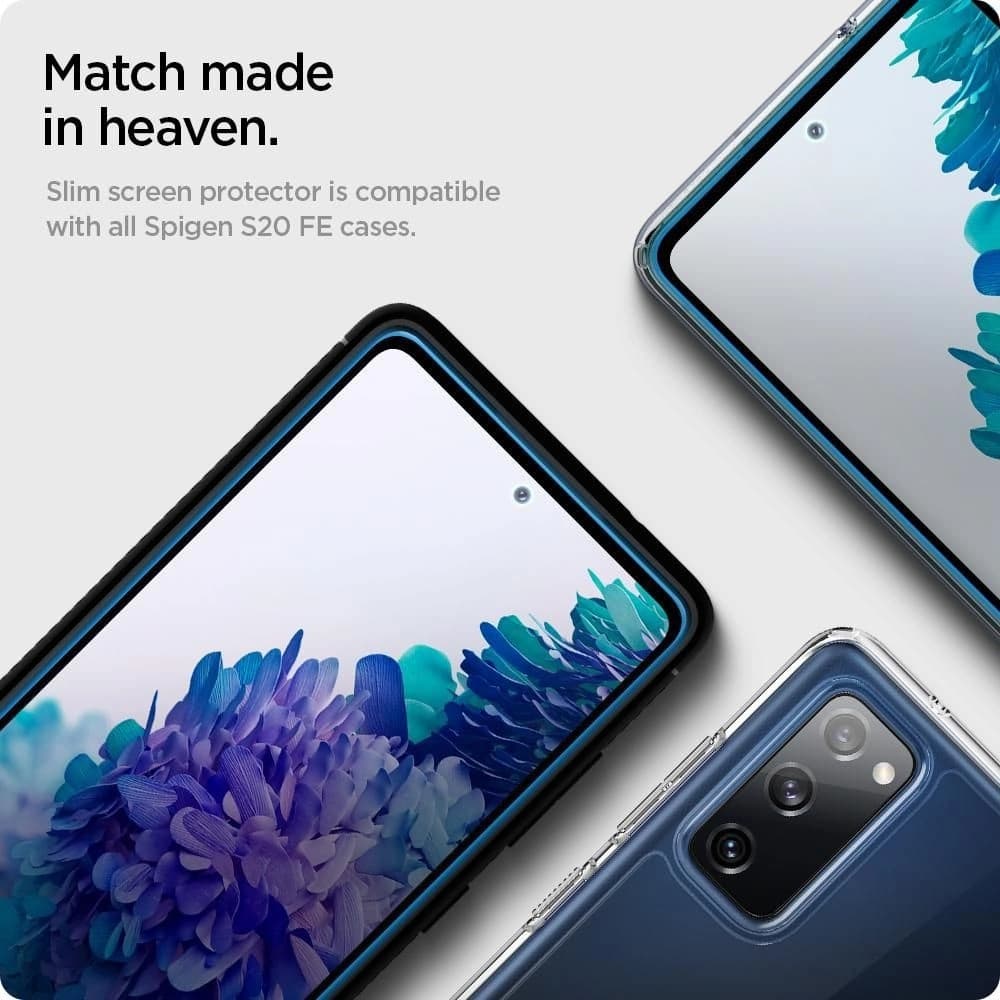 Spigen Samsung Gehärtetes Glas GLAS.tR Slim Galaxy S20 FE Schwarz - 5
