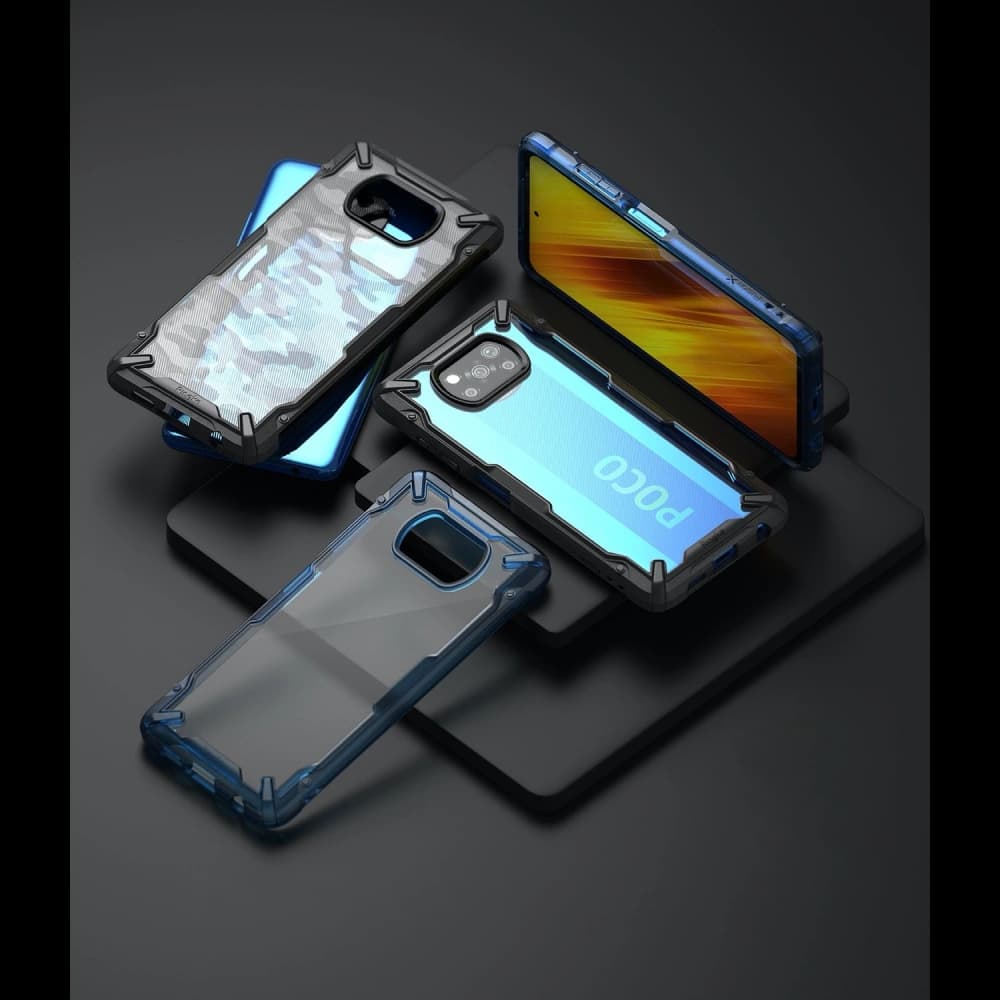 Ringke Tasche Fusion-X Pocophone X3/Pro/NFC Schwarz - 2