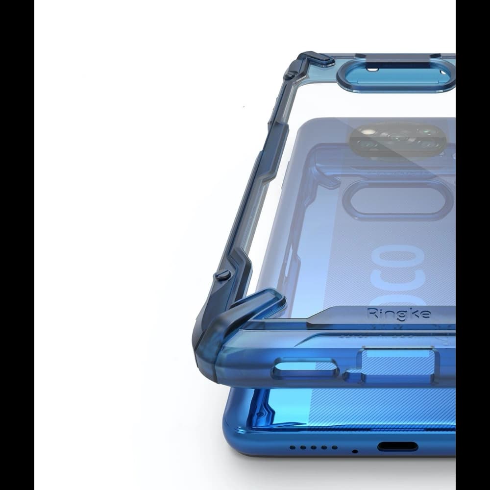 Ringke Tasche Fusion-X Pocophone X3/Pro/NFC Schwarz - 5