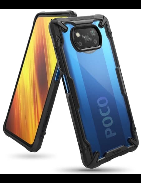 Ringke Tasche Fusion-X Pocophone X3/Pro/NFC Schwarz