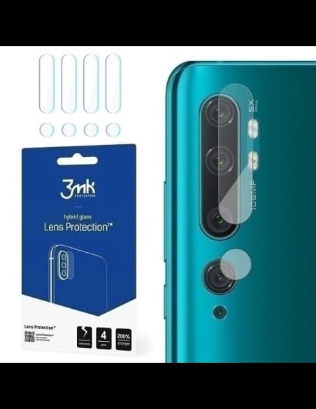 3MK Xiaomi Hybridglas für Kameraobjektiv Objektivschutz Mi Note 10 [4 PACK]