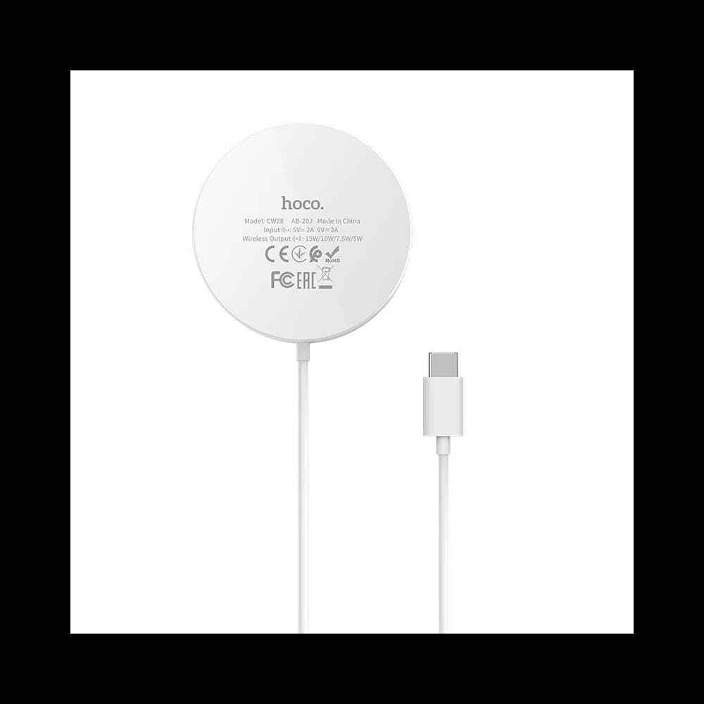 Bezdrátová nabíječka hoco CW28 s MagSafe 15W bílá - 3