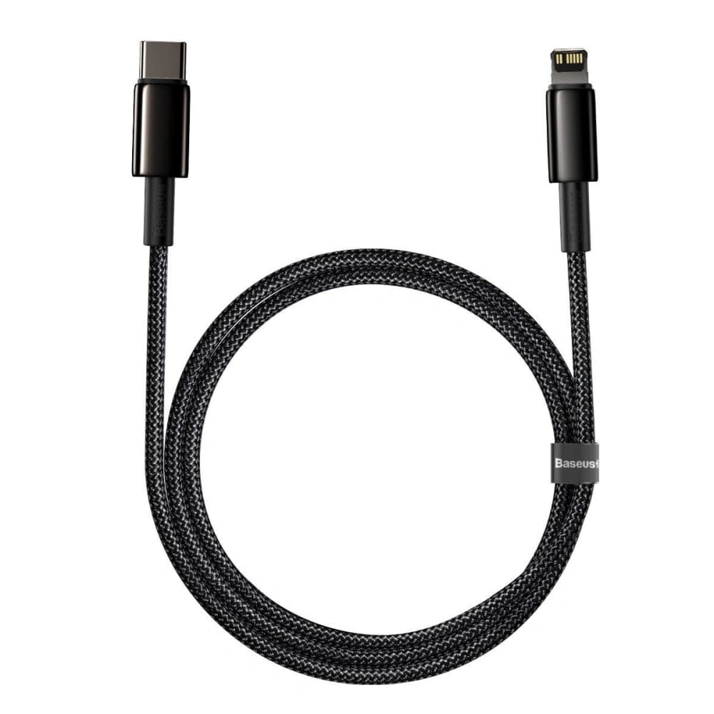 Cablul USB-C la Lightning Baseus Tungsten Gold, 20W, 5A, PD, 2m (negru) - 2