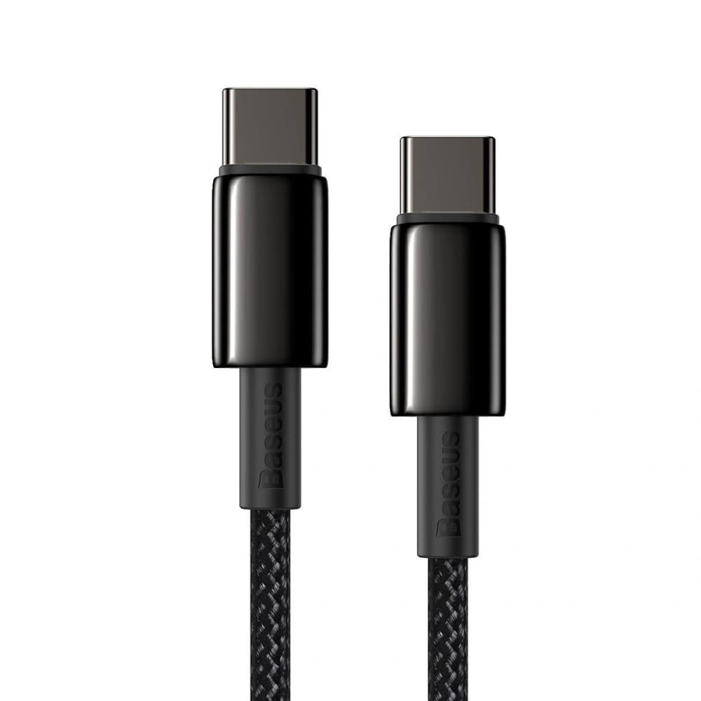 Kabel USB-C do USB-C Baseus Tungsten Gold, 100W, 1m (černý) - 2