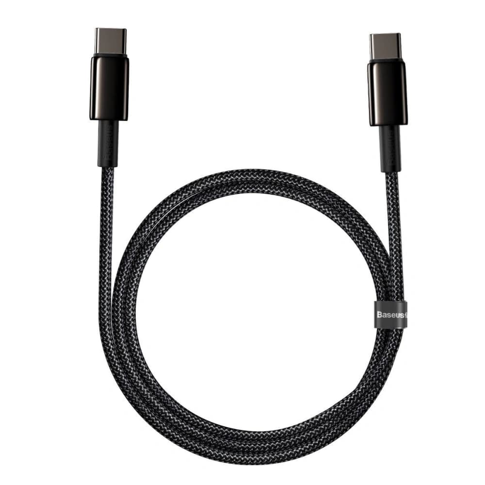 Kabel USB-C do USB-C Baseus Tungsten Gold, 100W, 1m (černý) - 5