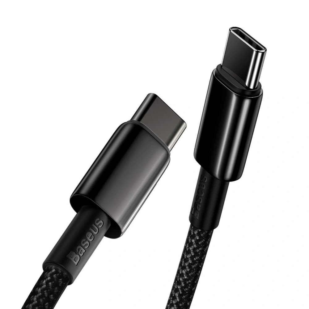 Kabel USB-C do USB-C Baseus Tungsten Gold, 100W, 2m (černý) - 3