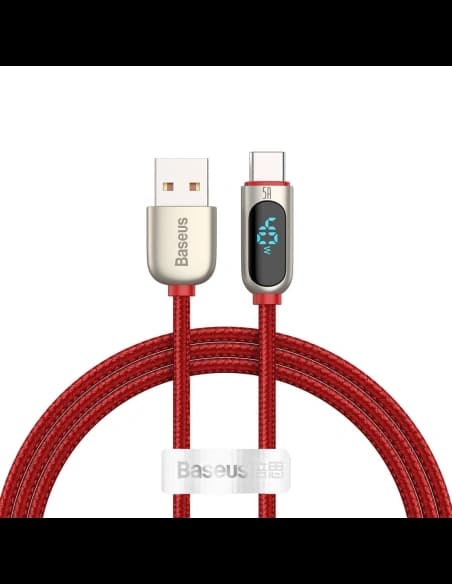 Kabel USB do USB-C Baseus Display, 5A, 1m (červený)