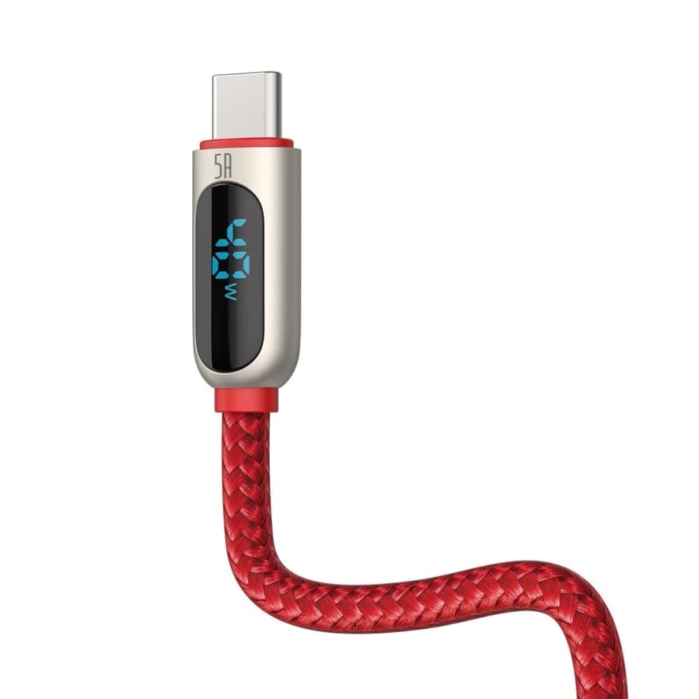 USB-C kábel Baseus kijelzőhöz, 5A, 1m (piros) - 6