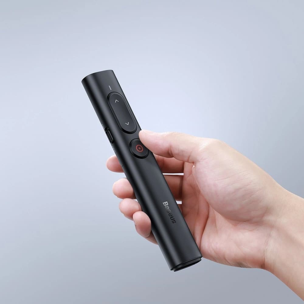 Többfunkciós távirányító Baseus Orange Dot bemutatókhoz, lézerpointerrel, akkumulátorral (fekete) - 11