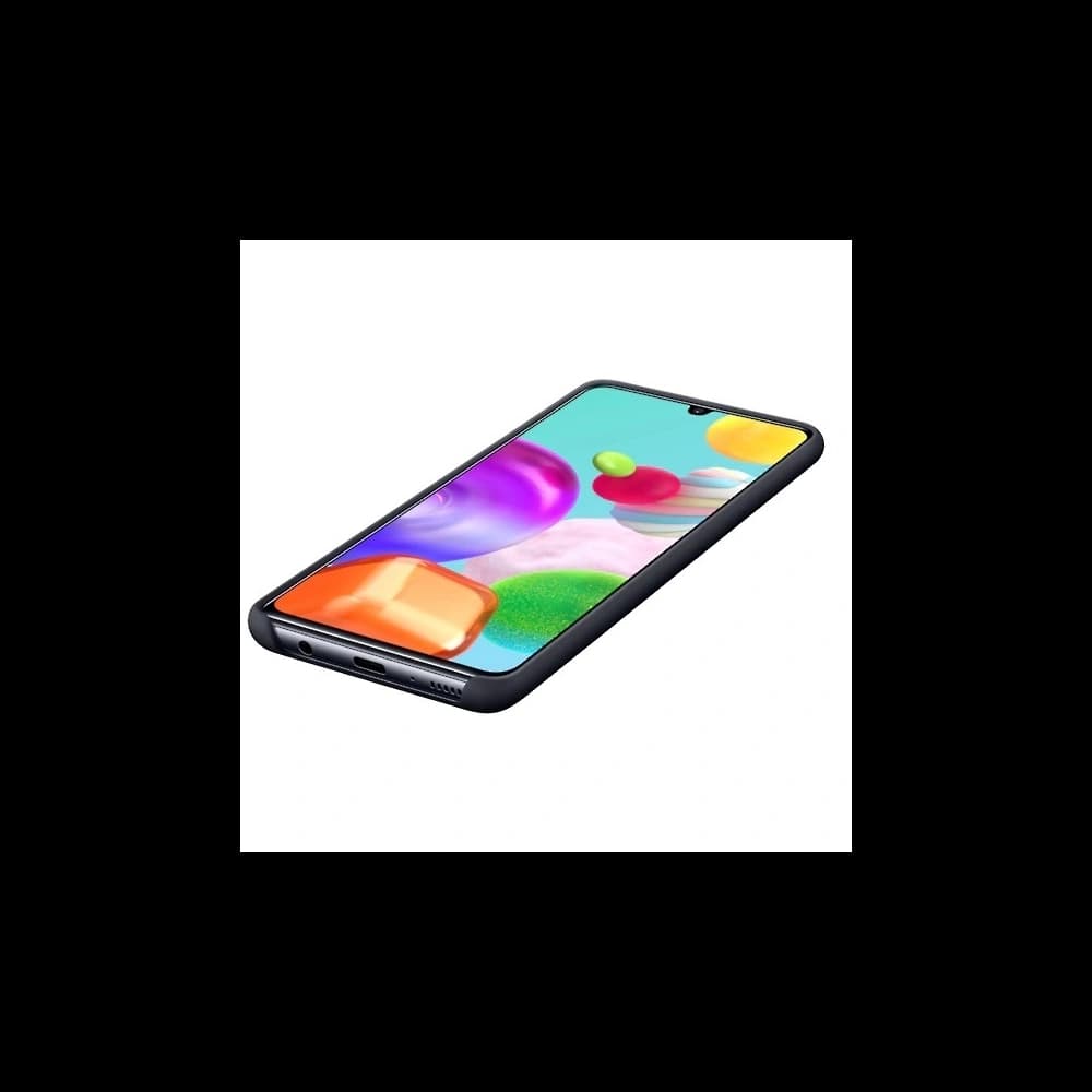 Etui Samsung Galaxy A41 EF-PA415TB negru/black Silicone Cover - 4