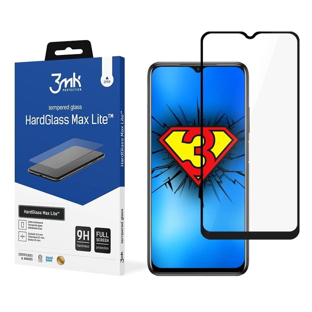 Sticlă securizată 3MK HardGlass Max Lite Pocophone M3 neagră