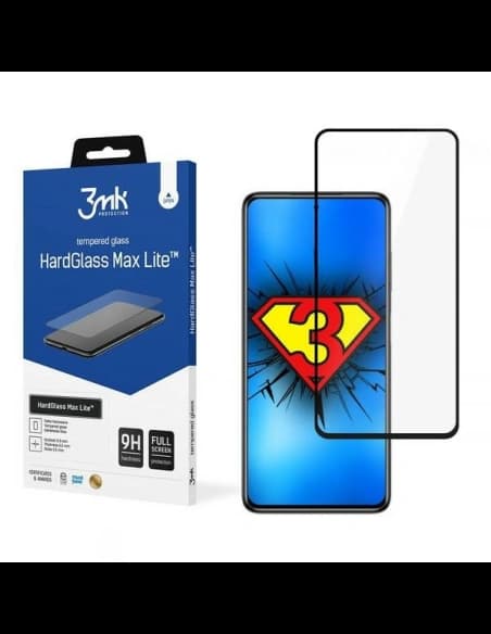 Edzett üveg 3MK HardGlass Max Lite Pocophone X3/Pro/NFC fekete
