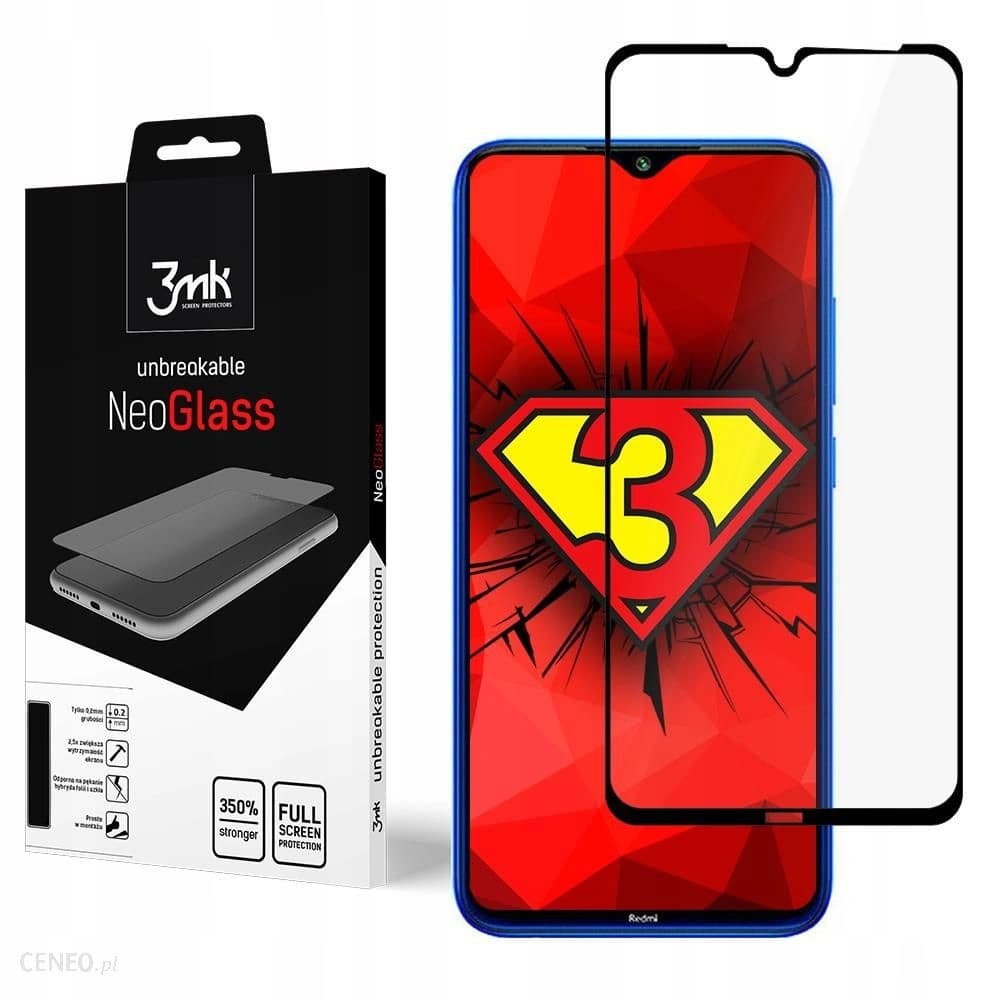 Sticlă de protecție 3MK NeoGlass Redmi Note 8 Full Cover neagră