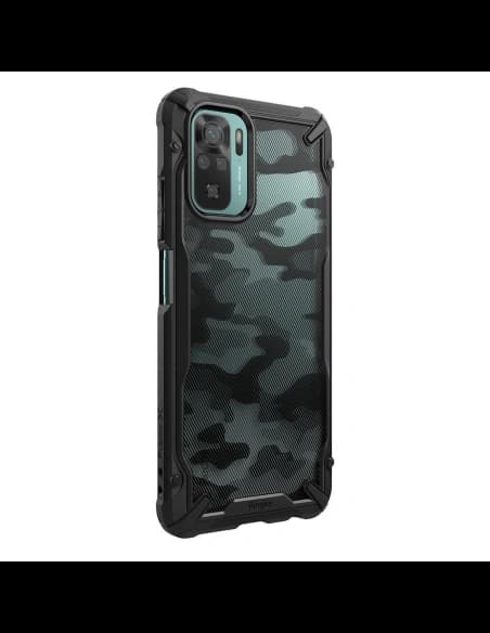 Ringke Tasche Fusion-X Design Redmi Note 10/10S Camo (Moro) Schwarz