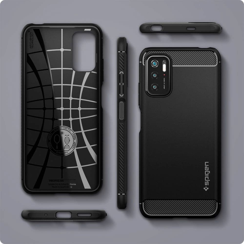 Spigen Tasche Rugged Armor Pocophone M3 Pro 5G/Redmi Note 10 5G Mattschwarz - 12