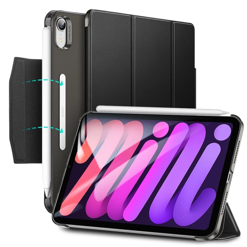 Etui ESR Ascend Trifold Apple iPad mini 2021 (6. generație) / iPad mini 8.3" 2024 7gen Negru - 1