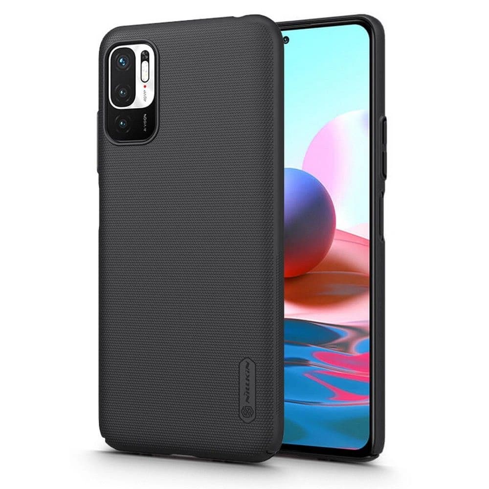 Hülle Nillkin Frosted Shield POCO M3 Pro 5G/Redmi Note 10 5G Schwarz