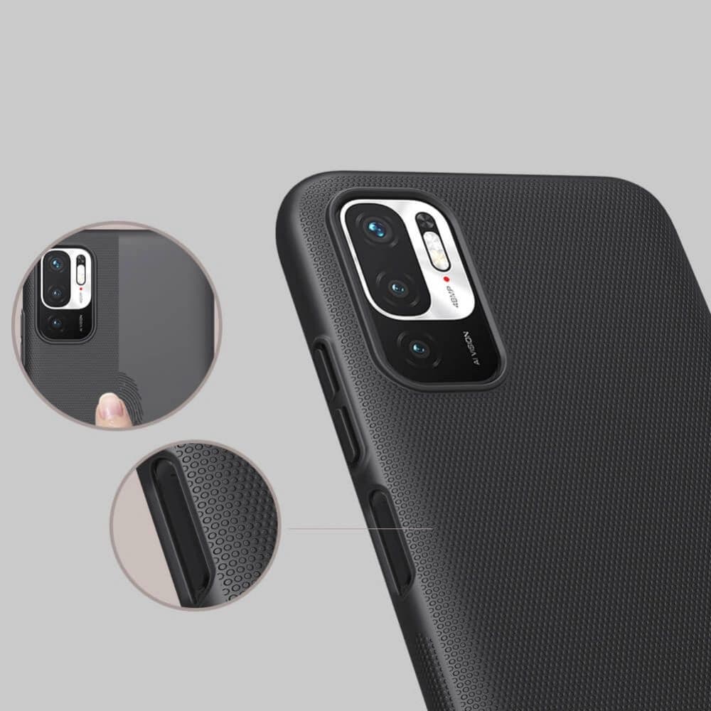 Hülle Nillkin Frosted Shield POCO M3 Pro 5G/Redmi Note 10 5G Schwarz - 2