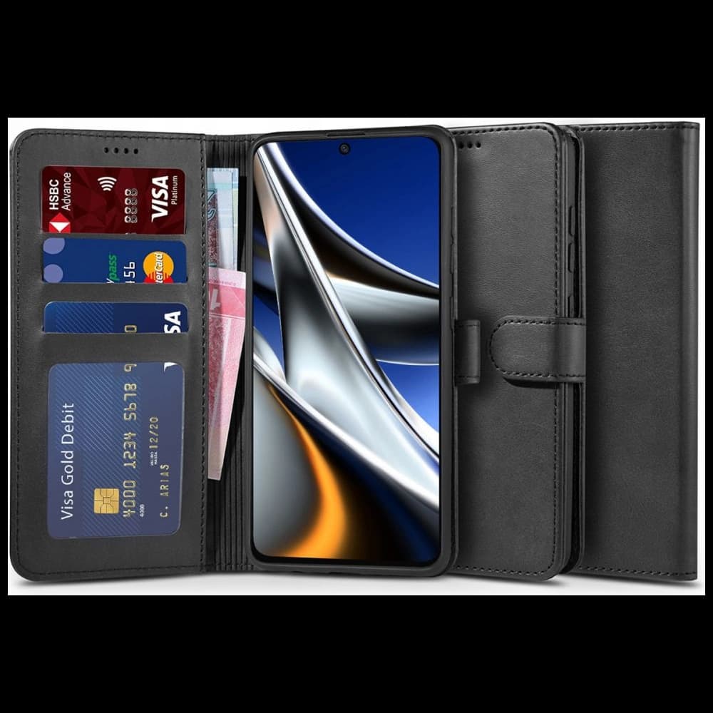Etui Tech-Protect Wallet POCO X4 Pro 5G Černé