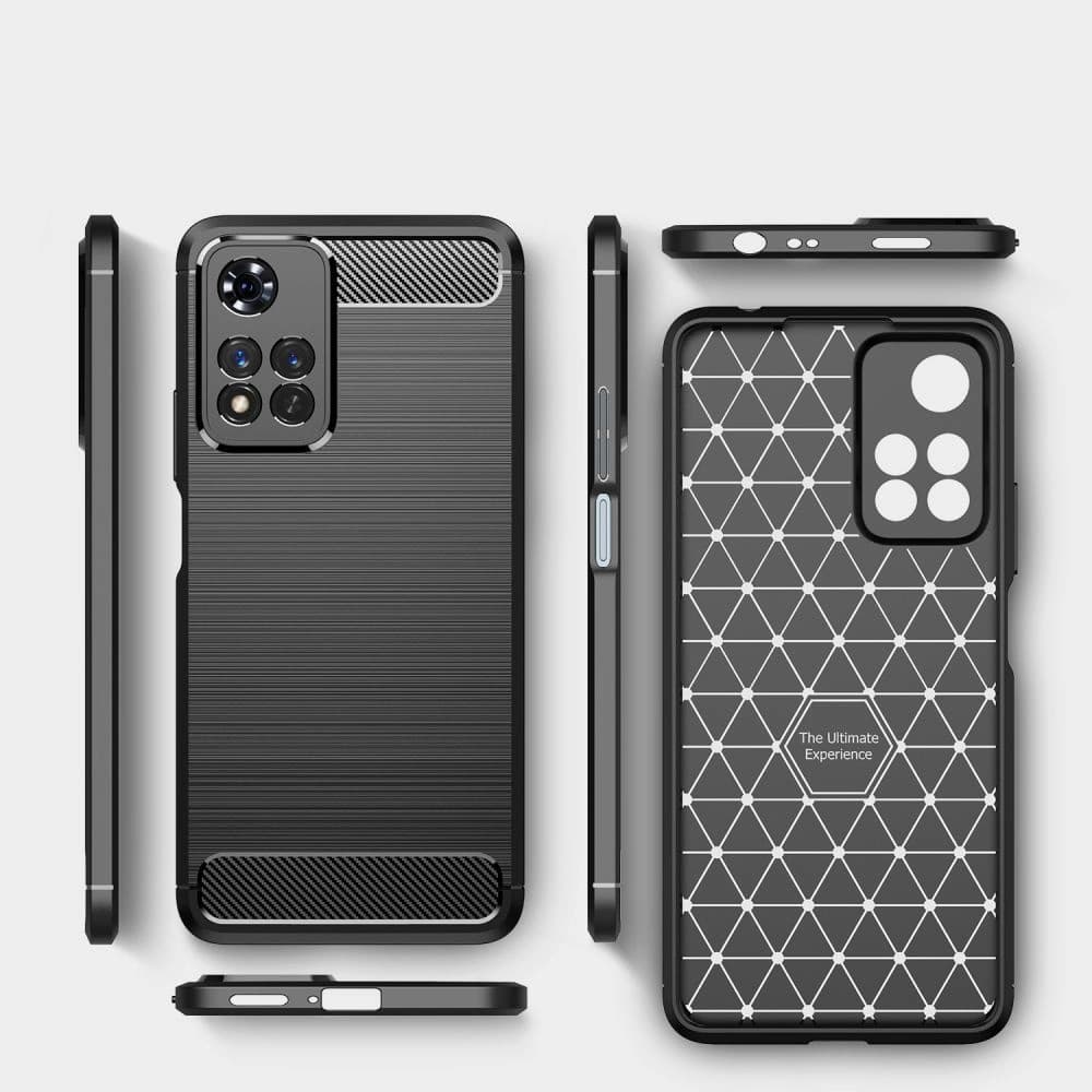 Etui Tech-Protect TPUCarbon Redmi Note 11 Pro+ Plus 5G Fekete - 2