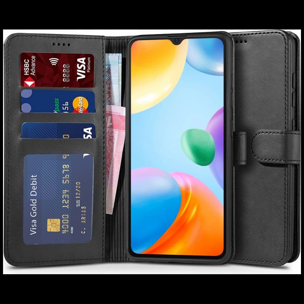 Etui Tech-Protect Wallet Redmi 10C Fekete
