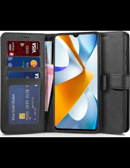 Etui Tech-Protect Wallet Xiaomi POCO C40 Negru
